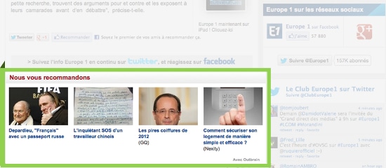 Native advertising: exemple de recommandations