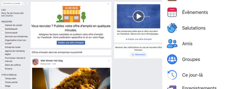 Facebook lance la fonctionnalité « Offres d’emploi » en France !